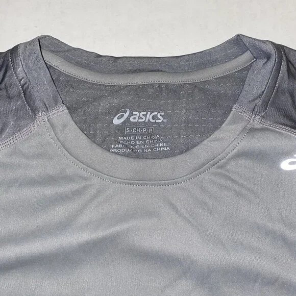 Asics Mens Small Favorite Short Sleeve Athletic Tee Top Gray NWT MR1684-36 - Picture 4 of 9